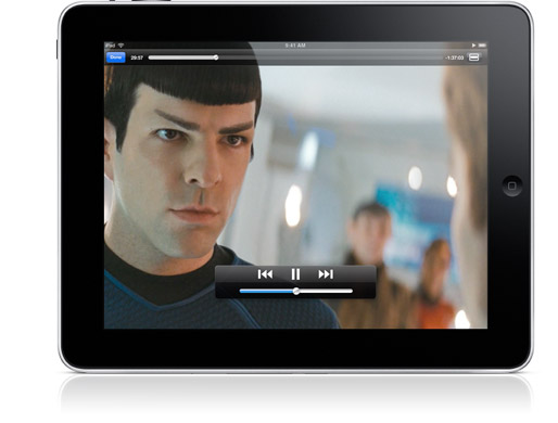 iPad playing Star Trek