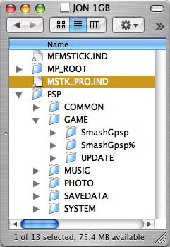 psp folder mutliple game folders