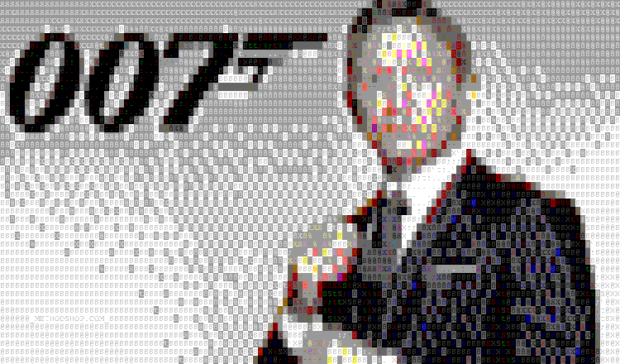 Daniel Craig As James Bond - Ascii Art