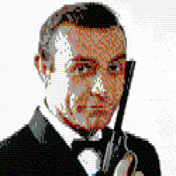 Sean Connery As James Bond: Ascii Art