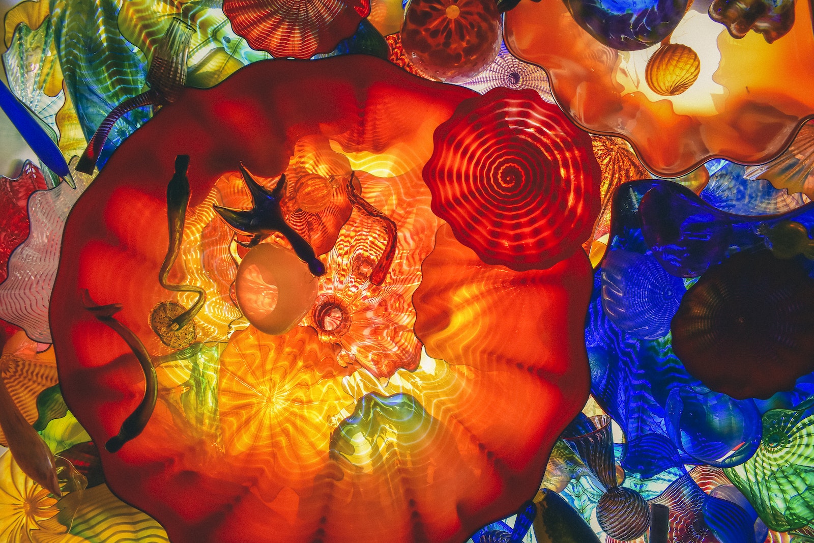 Close-Up Of A Beautiful And Colorful Chihuly Garden And Glass In Seattle