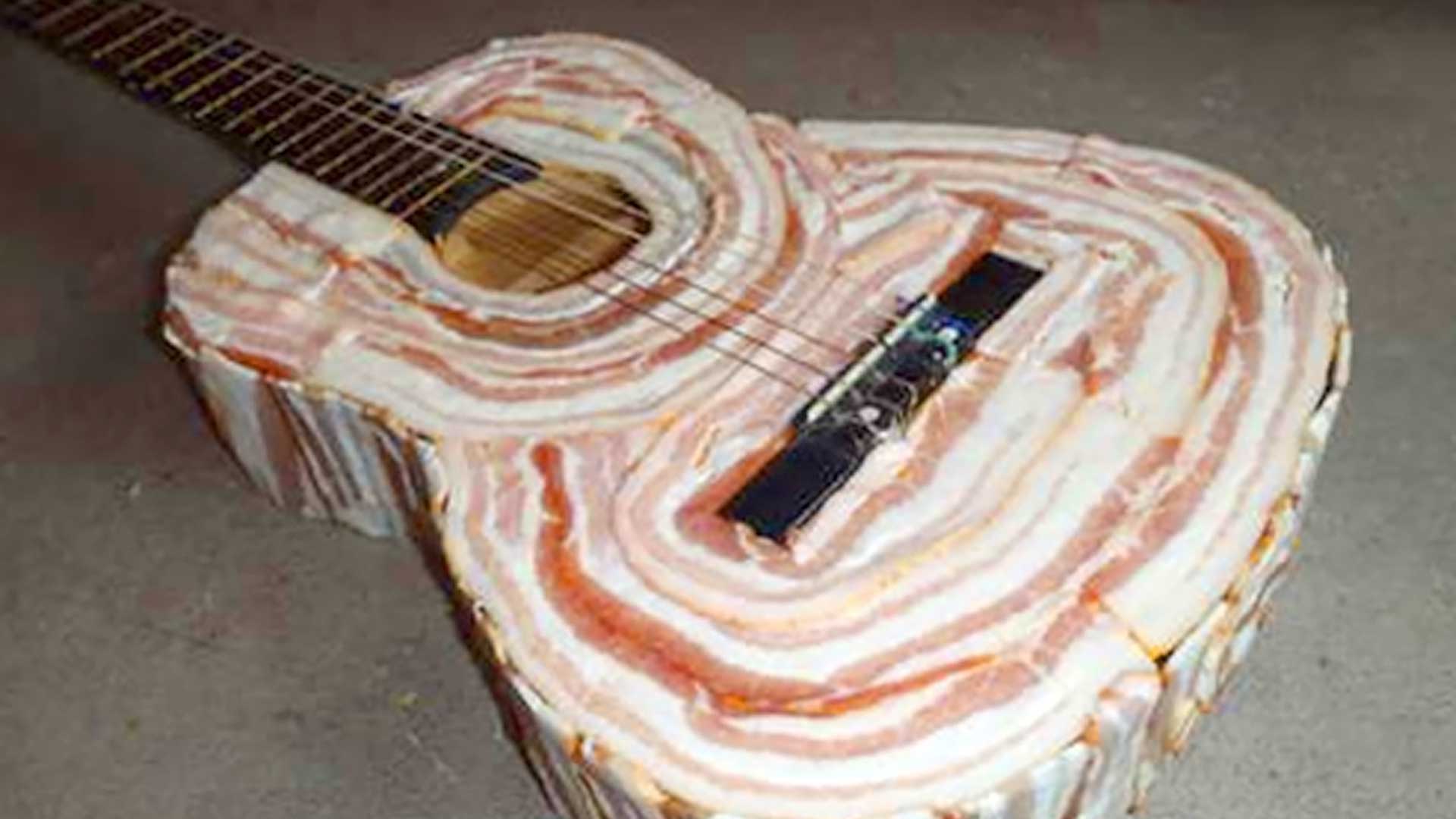 This Acoustic Bacon Guitar Looks Delicious... Even Though It's Raw