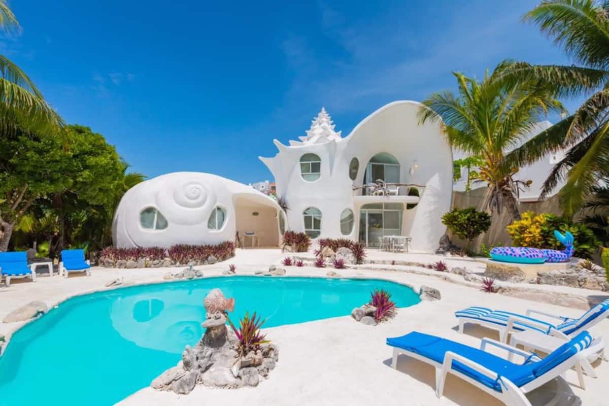 The Seashell House - A Unique Airbnb Rental In Isla Mujeres, Mexico