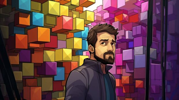 Digital Artwork Of Alexey Pajitnov The Man Who Invented Tetris 