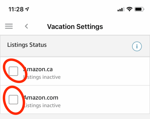 Amazon Seller Vacation Mode: Unselect Your Stores