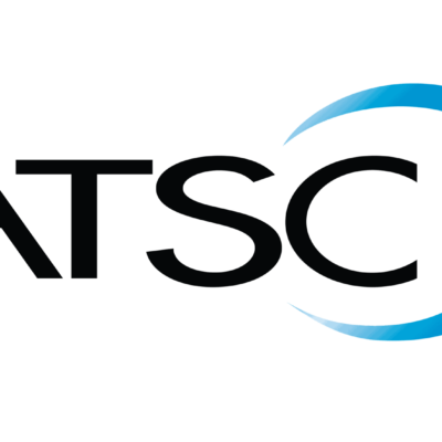 Logo Of Atsc (Advanced Television Systems Committee) Featuring Atsc 3.0 Broadcast Innovations On A Black Background.