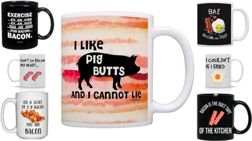 Bacon Coffee Mugs - Bacon Novelty Gifts