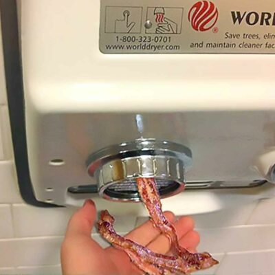Crispy Bacon Vending Machine in Men's Bathroom
