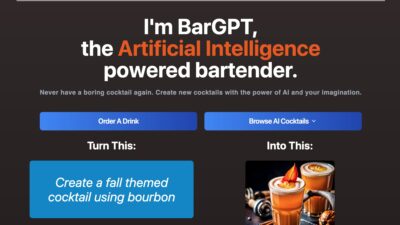 BarGPT, the perfect AI bartender.