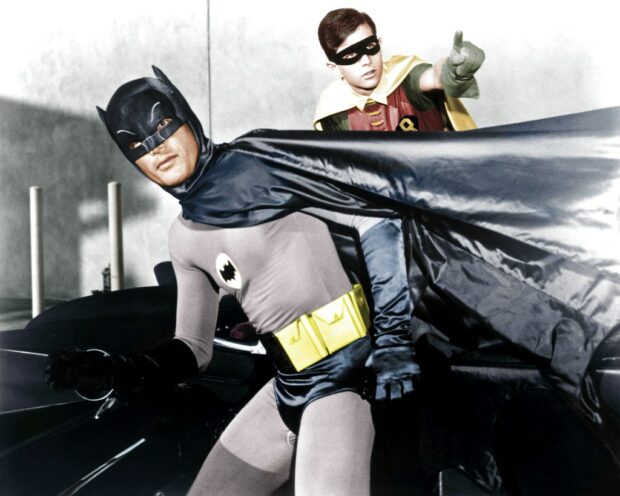 Adam West And Burt Ward As Batman And Robin In The 1960S Tv Show