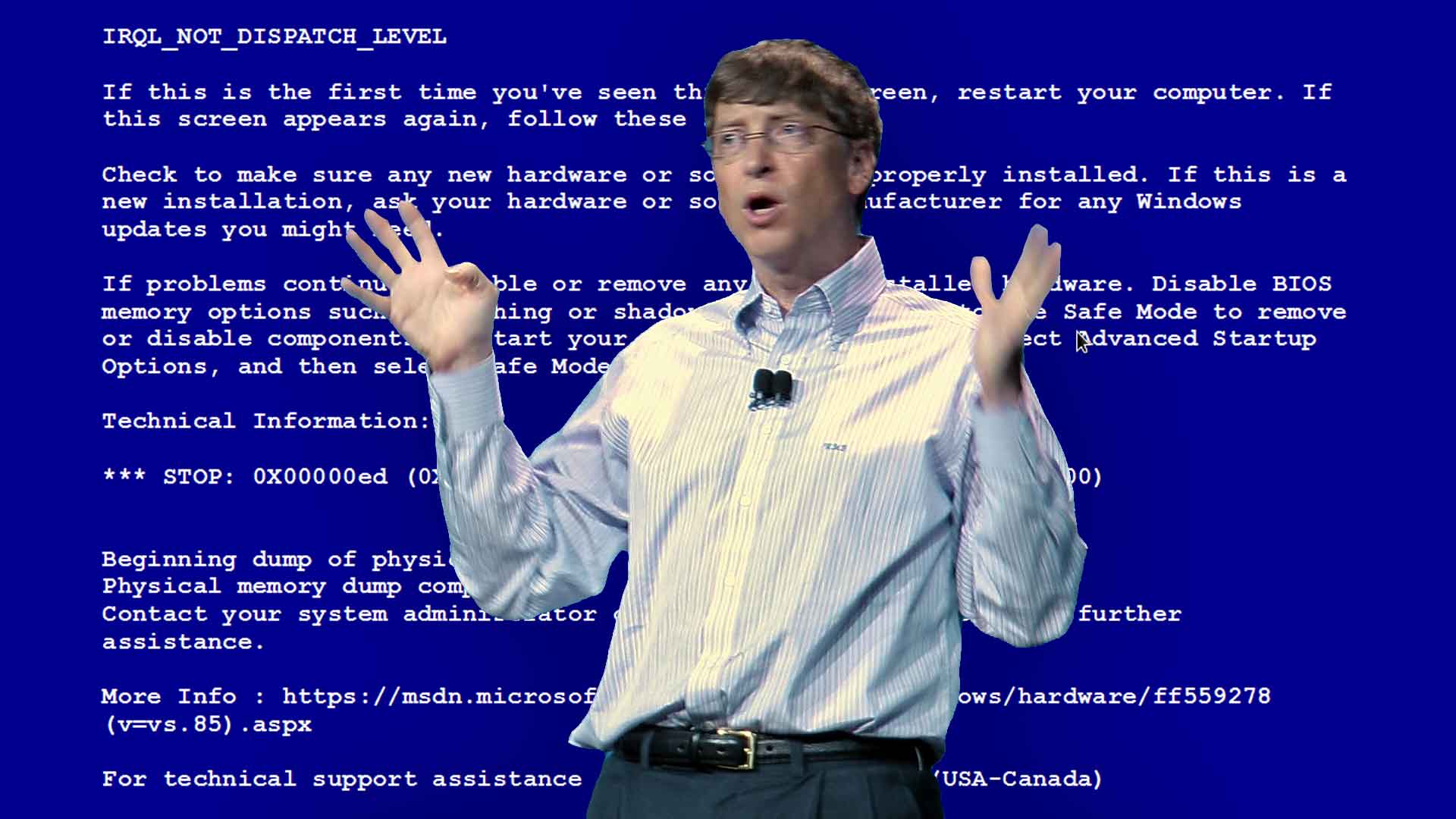 Bill Gates Gets A BSOD Error During His CES Keynote, Again (2005)