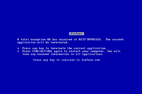 Blue Screen Of Death