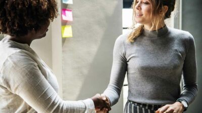 business handshake women