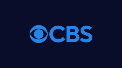 The CBS logo featuring Les Moonves on a dark background.