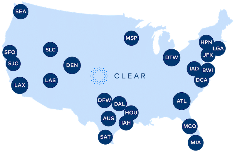 Clear Airport Locations