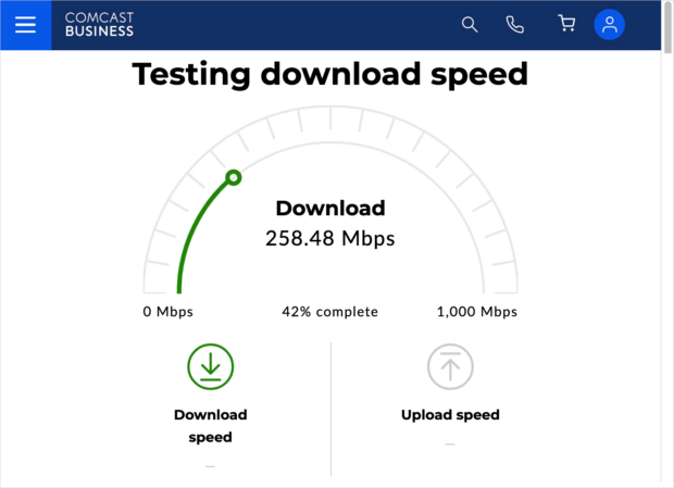 Comcast Internet Speed Test