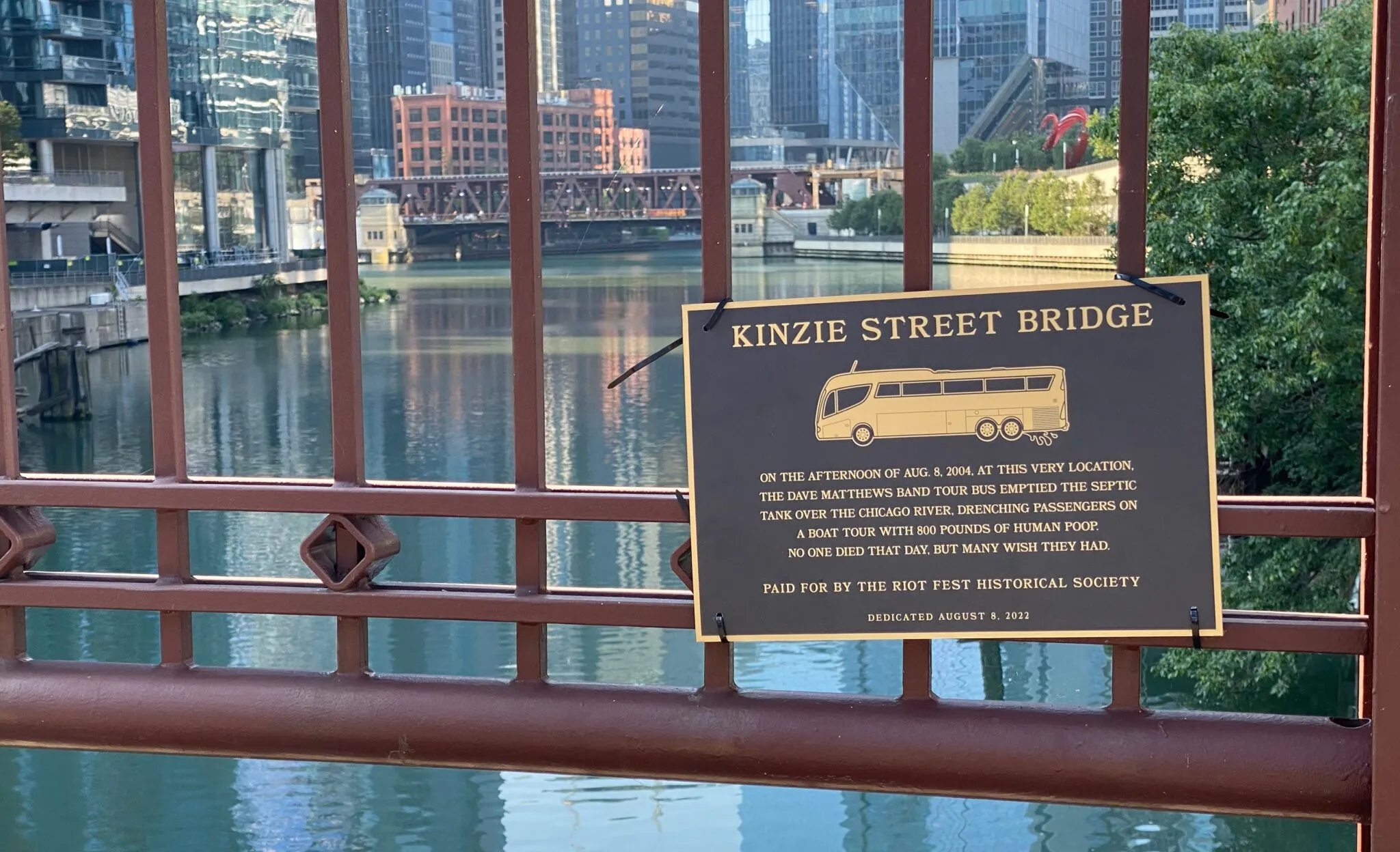 Plaques Commemorate Spot Where Tour Bus Dumped 800 Pounds Of Poop