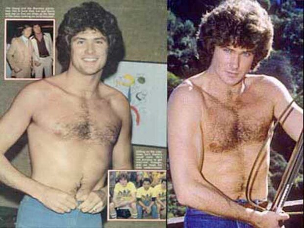 Embarrassing David Hasselhoff Photos: Hairy Chest And Afro