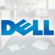 Dell logo overlaid on an image of an office with cubicles, scattered papers, and computer monitors.