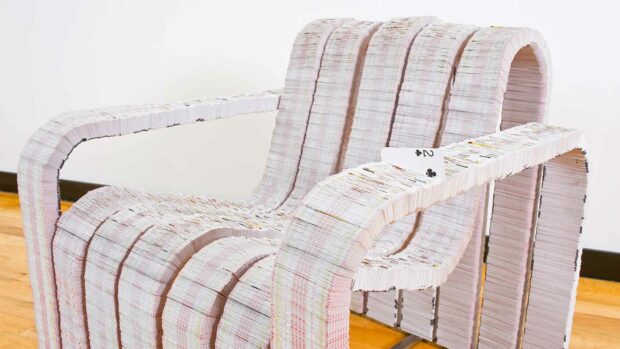 The Deuces Wild Chair Upcycles 350 Decks Used Playing Cards Into A Lounge Chair