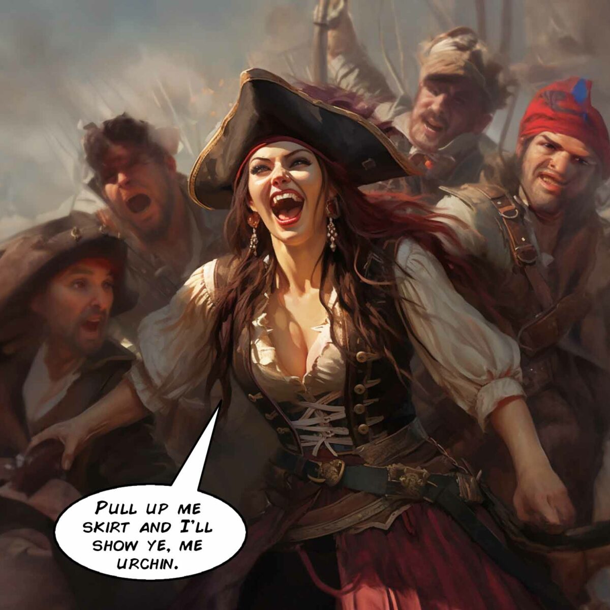 A Sexy Pirate Telling Dirty Female Pirate Pick Up Lines