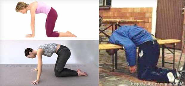 Marjaryasana: Drunk Yoga