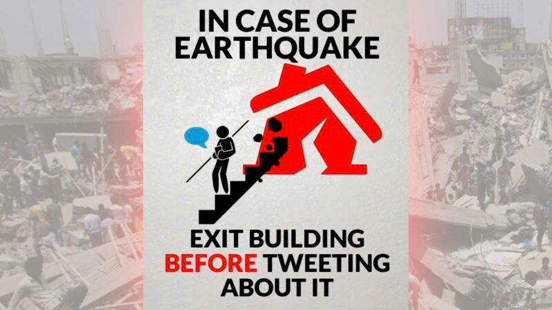 In Case of Earthquake, Do Not Tweet