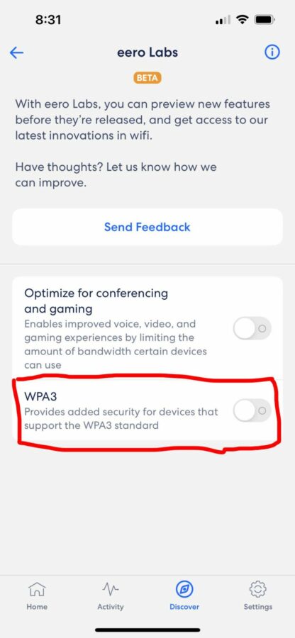 Make Sure Wpa3 Is Turned Off In Your Eero Router Settings