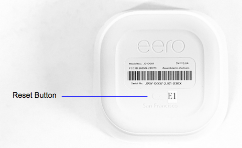 Location Of Eero 6 Reset Button