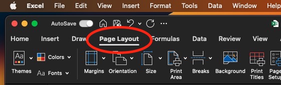 Excel Page Layout Options