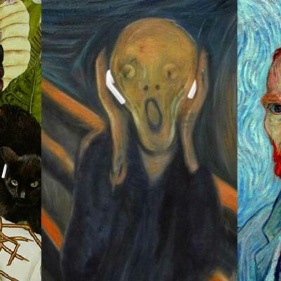 Famous Works Of Art With Apple Airpods