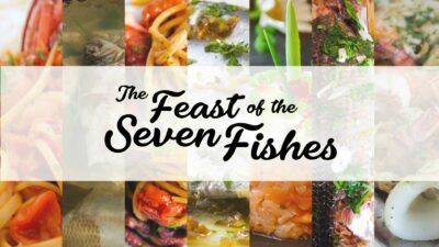Menu For The Feast Of The Seven Fishes.