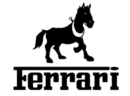 Ferrari Downgrades To A Donkey - New Logos For A Bad Economy