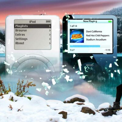 frozen ipods lake