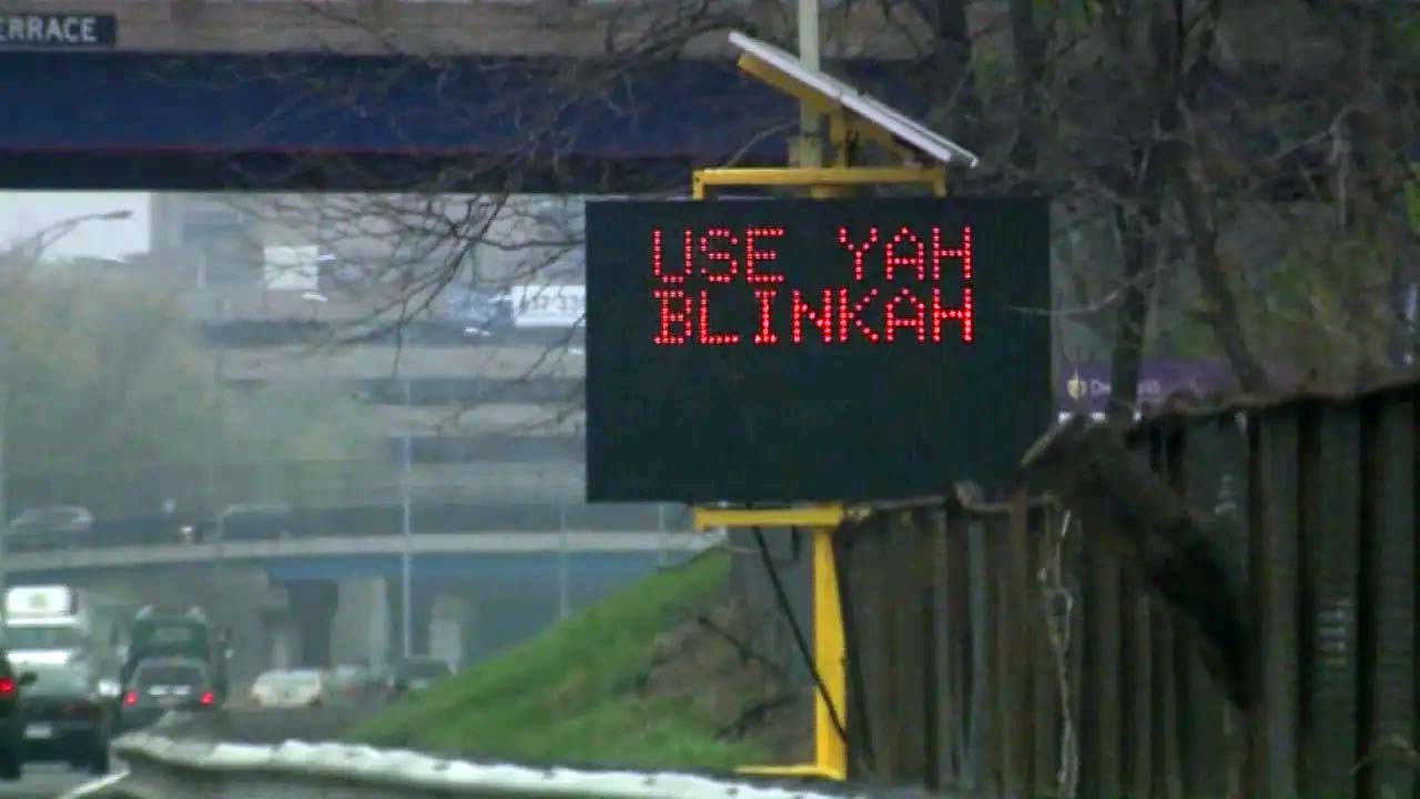 Feds Ban Funny Highway Signs - A Funny Sign On The Side Of The Road Says Use Ya Bolkhan.