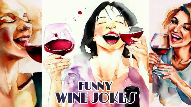 Woman Laughing And Drinking Wine