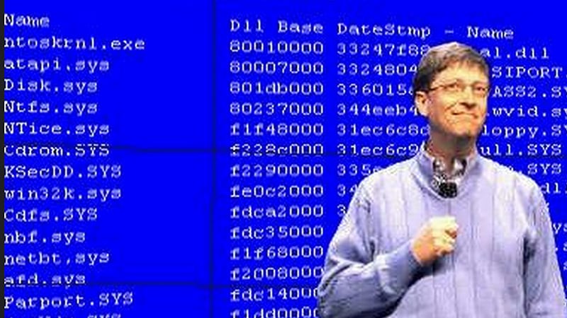 Bill Gates Gets A BSOD Error During His 2005 CES Keynote Speech