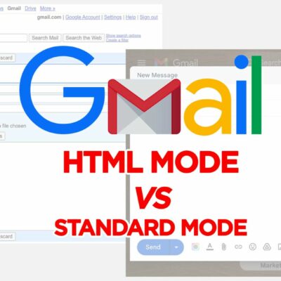 Graphic Showing How To Access Gmail Basic Html View.