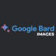 Generate Google bard images logo on a black background using the bard image generator.