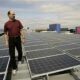 Google's Green Energy Czar Bill Weih Inspecting Solar Panels