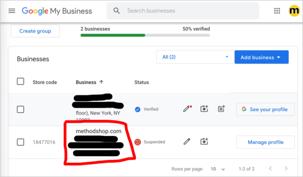 Google My Business Locations