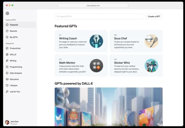What Is The Gpt Store? - A Screen Shot Of An Ai App On A Mac, Showcasing The Openai Gpt Store.