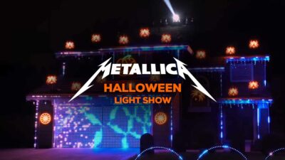 halloween light show metallica