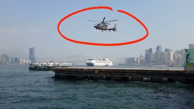 helicopter floating