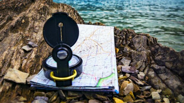 Hiking Map And Compass