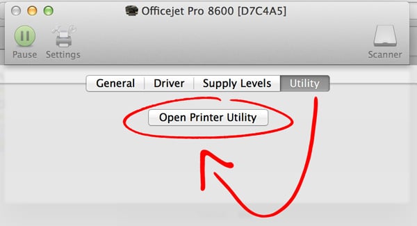 Hp Utility Download Mac Tutorial: Click On The &Quot;Open Printer Utility&Quot; Button Under The Utility Tab