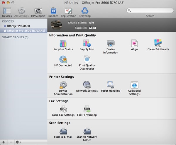 hp utility software download mac