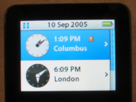Ipod Nano - World Clock