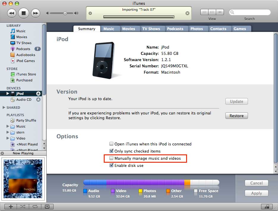 how to turn off auto sync on itunes