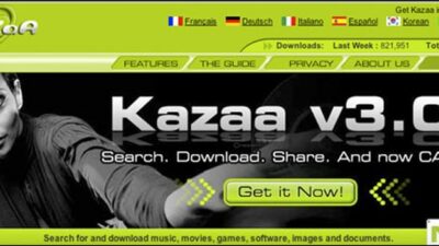 Kazaa Homepage